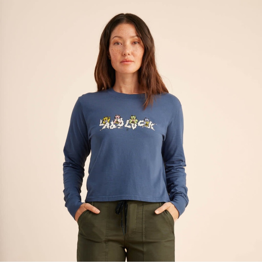 Roark | Lady Luck LS Tee | in Deep Blue | Women’s Size Small | NWT